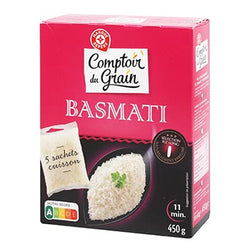 Riz Basmati Comptoir du grain Sélection Riz long - 5x90g