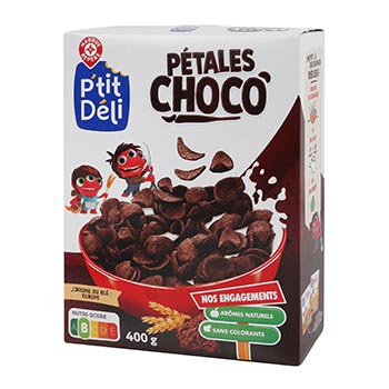 Pétales de blé P'tit Déli Au chocolat - 400g