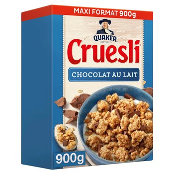 Céréales Quaker Cruesli Chocolat au lait - 900g