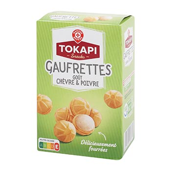 Gaufrettes fourrées Tokapi Chèvre et poivre - 75g