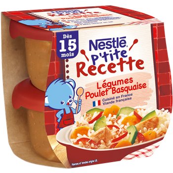 P'tite Recette Nestlé - Poulet Basquaise dès 15 mois - 2x200g