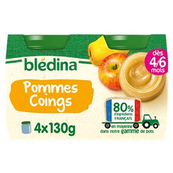 Compote bébé Blédina 4-6 mois Pomme coing - 4x130g