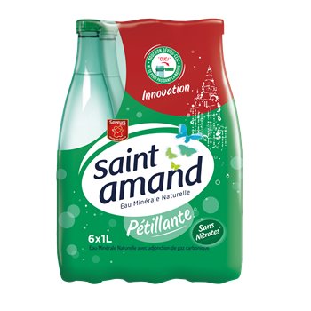 Eau minérale naturelle St Amand Gazeuse 1L x6