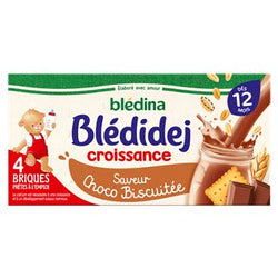 Lait & céréale Blédidej 12mois Chocolat biscuit - 4x250ml