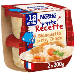 P'tite Recette Nestlé - Riz Blanquette Dinde 12 mois 2x200g