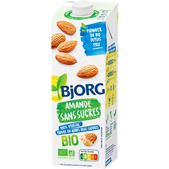 Boisson végétale lait d'amande bio bjorg sans sucre - 1l