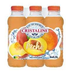 Cristaline aromatisée Pêche 50cl x6