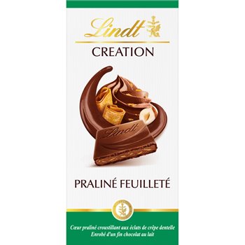 Chocolat au lait Lindt Création Praliné Feuilleté - 150g