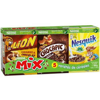 Céréales Nestlé Mix Chocapic, Lion, Nesquik x6