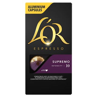 Café capsules L'OR Espresso Supremo n°10 - x10 - 52g