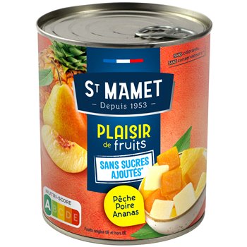 Fruits au sirop St Mamet Pêche Poire Ananas - 475g