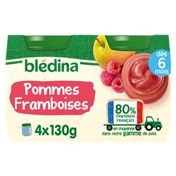 Compote bébé Blédina 6 mois Pomme framboise - 4x130g