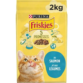 Croquettes chat Friskies Saumon / Légumes - 2kg
