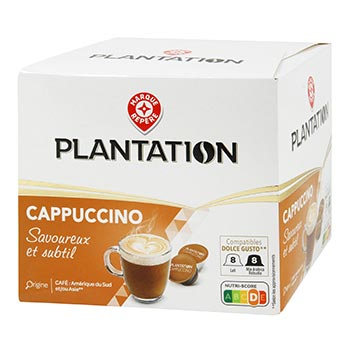 Capsules café Plantation Cappuccino - 2x8 - 166g