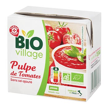 Pulpe de tomate Bio Village 500g