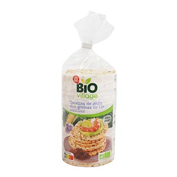 Galettes maïs et lin Bio Bio Village - 150g