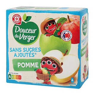 Dessert fruitier pomme Douceur du Verger s/sucre 4x90g