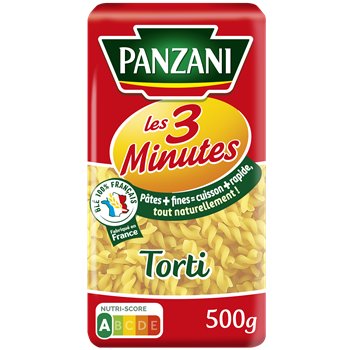 Pâtes Torti Panzani Les 3 min - 500g