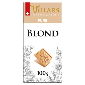 Chocolat blanc pur, VILLARS, Tablette de 100g