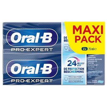 Dentifrice Oral B protège pro menthe - 2x75ml