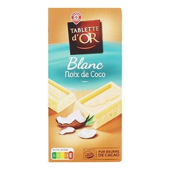 Chocolat blanc Tablette D'Or Noix de coco - 200g