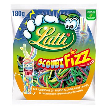 Bonbons LUTTI Scoubifizz Piquants Fruits - 180g