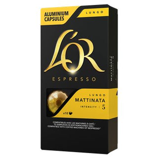 Café capsules L'OR Espresso Lungo Mattinata n°5 - x10 - 52g