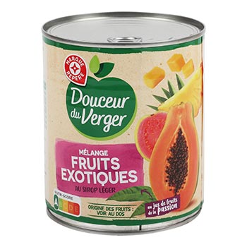 Fruits au sirop Douceur Verger Fruits exotiques - 500g