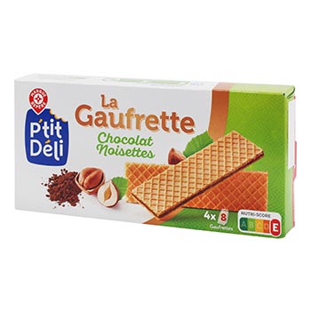 Gaufrettes P'tit Déli Chocolat noisette - 160g