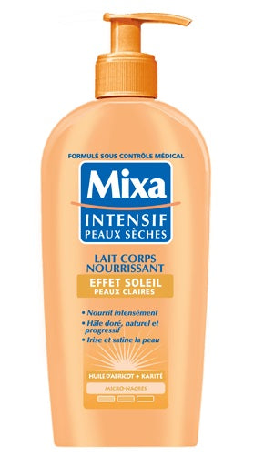 Lait corps nourrissant Mixa Effet soleil (peaux claires) 250ml