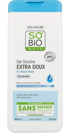 Gel douche SO'BiO étic Extra doux aloe vera 650ml