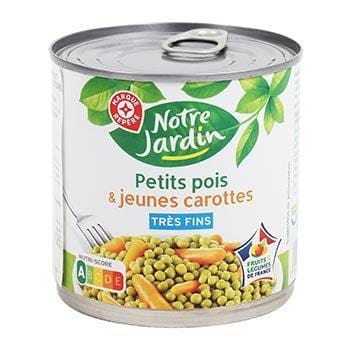 Petits pois carottes Très fins Notre Jardin -A l'étuvée - 265g