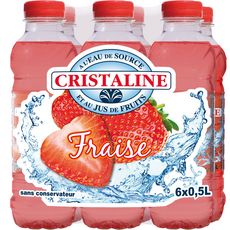 Cristaline aromatisée Fraise 50cl x6