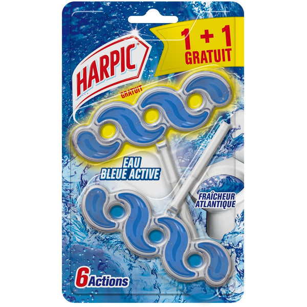 Bloc WC Harpic Fresh eau bleue - 1+1 offert