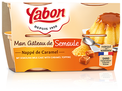 Semoule au lait Yabon Nappage caramel - 4x125g