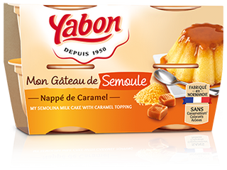 Semoule au lait Yabon Nappage caramel - 4x125g