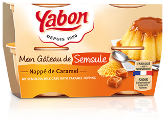 Semoule au lait Yabon Nappage caramel - 4x125g